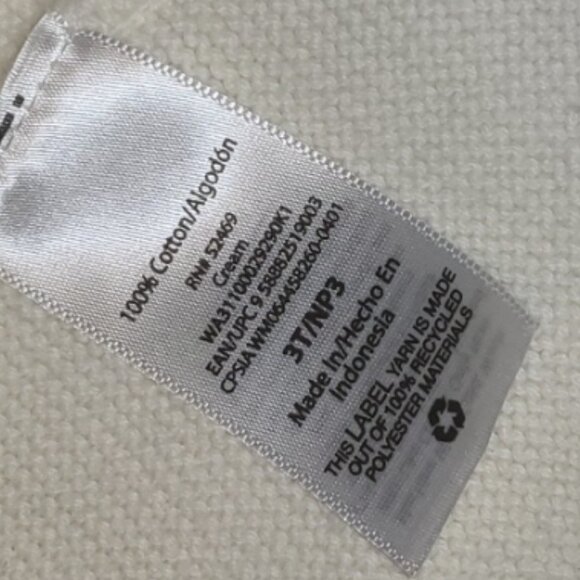 Girl's Cotton Sweater Lot Cream Stitch Button Details 3T Tahari - Picture 6 of 14